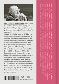 Albert Eschenmoser: Prizes are Good but Discoveries are Better (Download backcover)