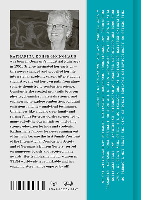 Katharina Kohse-Höinghaus: Burning for Science—A Woman in a Technical Field (Download Backcover)