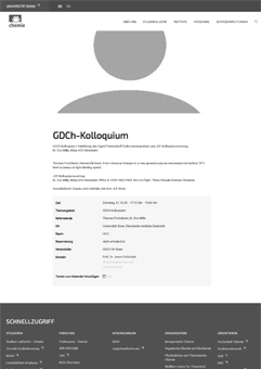 Autobiographie von Sigrid Peyerimhoff: GDCh-Kolloquium thumbnail